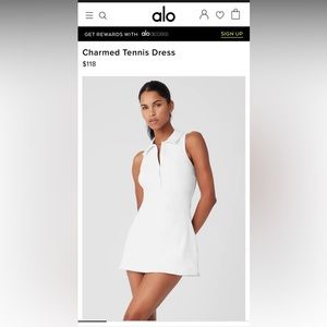 Brand new Alo white charmed dress. Still has tags and in the original packaging.